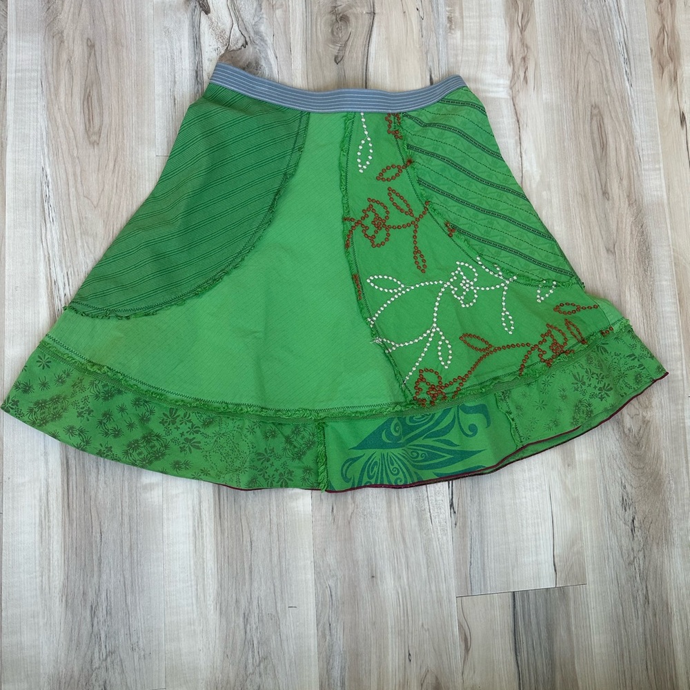 Green Patterned Women's Skirt